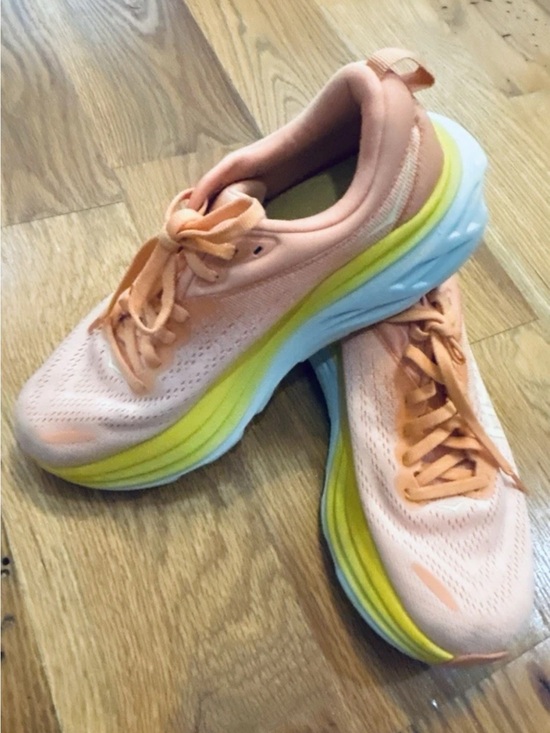 Hoka Shoes - Hoka Women's Peach and Lime Running Shoes